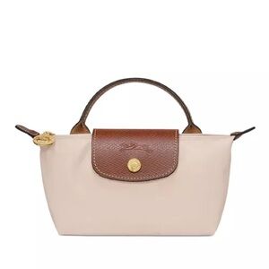 Longchamp Mini Bag in Cream and Brown